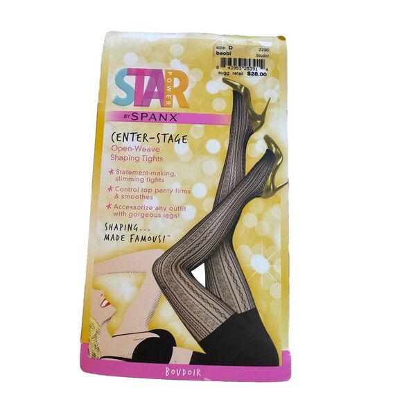 Spanx Shaping Tights Size D (165-220#) Black Boudoir Slimming Firming Pantyhose - Picture 1 of 5